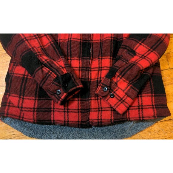 Stillwater Supply Co Womens Buffalo Plaid Sherpa Lined Shacket Workwear Jacket M - Picture 2 of 9